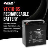 YTX16-BS -12 Volt 18 AH, Rechargeable Maintenance Free SLA AGM Motorcycle Battery Replace for FTH16-BS-1, FTZ16-BS-1