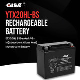 YTX20HL-BS 12V 20Ah Powersports Battery Replacement for Motorcycles, ATVs, UTVs, Jet Skis, Snowmobiles (CYTX20HL-BS)