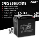 Casil YTX30L-BS Power Sports Replacement Yuasa YIX30L Motorcycle Battery - Maintenance Free - Sealed AGM Battery ETX30L BS