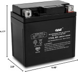 Casil YTZ7S 12V 6AH Battery AGM Power Sport Battery, Replace for Honda 50 CHF50 Metropolitan, II, SP '02-12 (YTZ7S)