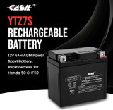 Casil YTZ7S 12V 6AH Battery AGM Power Sport Battery, Replace for Honda 50 CHF50 Metropolitan, II, SP '02-12 (YTZ7S)