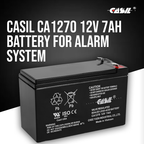 Casil CA1270 12v 7ah 477967 ADT Sealed Lead Acid Alarm Battery