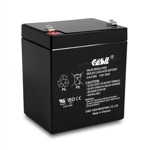 Casil CA1250 12v 5ah SLA Sealed Lead Acid Battery F1 Terminal