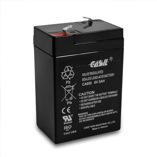 Casil CA650 6v 5ah Rechargeable Sealed Lead Acid Exit Sign Battery