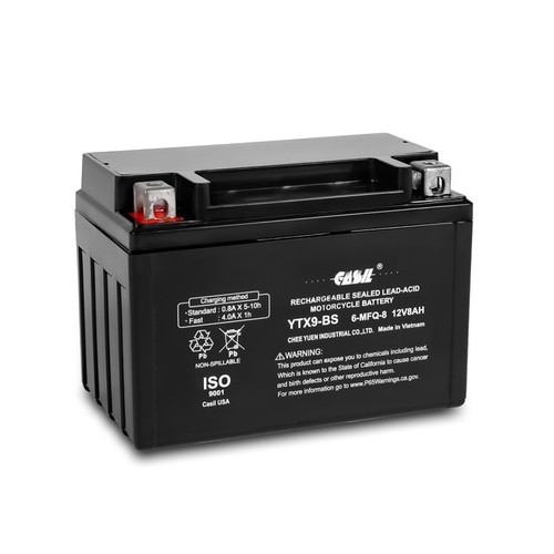 YTX9-BS - 12V 8AH 135 CCA - SLA Power Sport Battery - Casil Battery