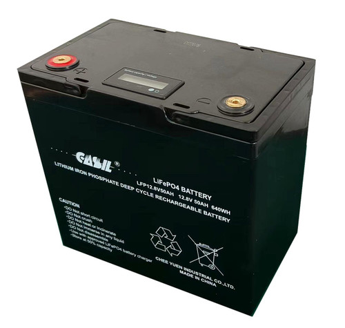 Casil 12V 50Ah LiFePO4 Lithium Battery, Built-in BMS, Replaces 55AH 100AH Battery Perfect for RV, Solar, Marine, Home Energy storage, and Off Grid Applications - 4000+ Deep Cycles