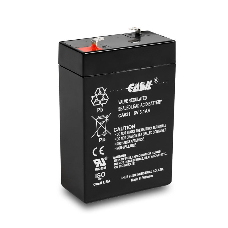 Casil CA3.1 6v 3.1ah SLA Sealed Lead Acid Rechargeable Battery