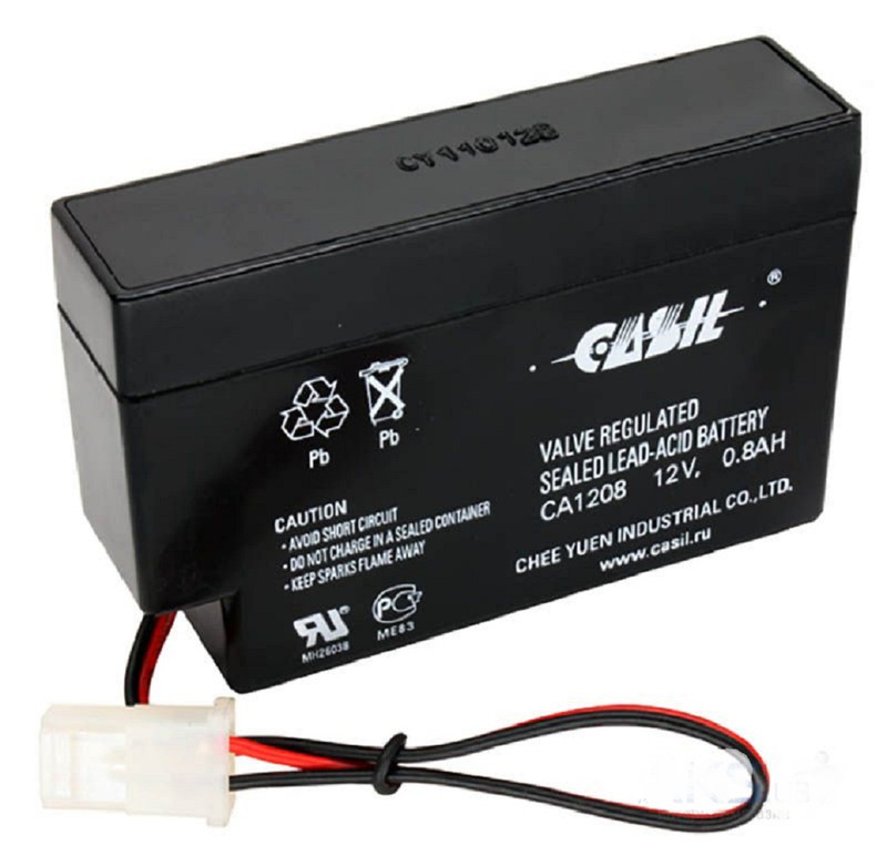 CASIL CA1208 12V 0.8AH Rechargeable Sealed Lead Acid Alarm Battery