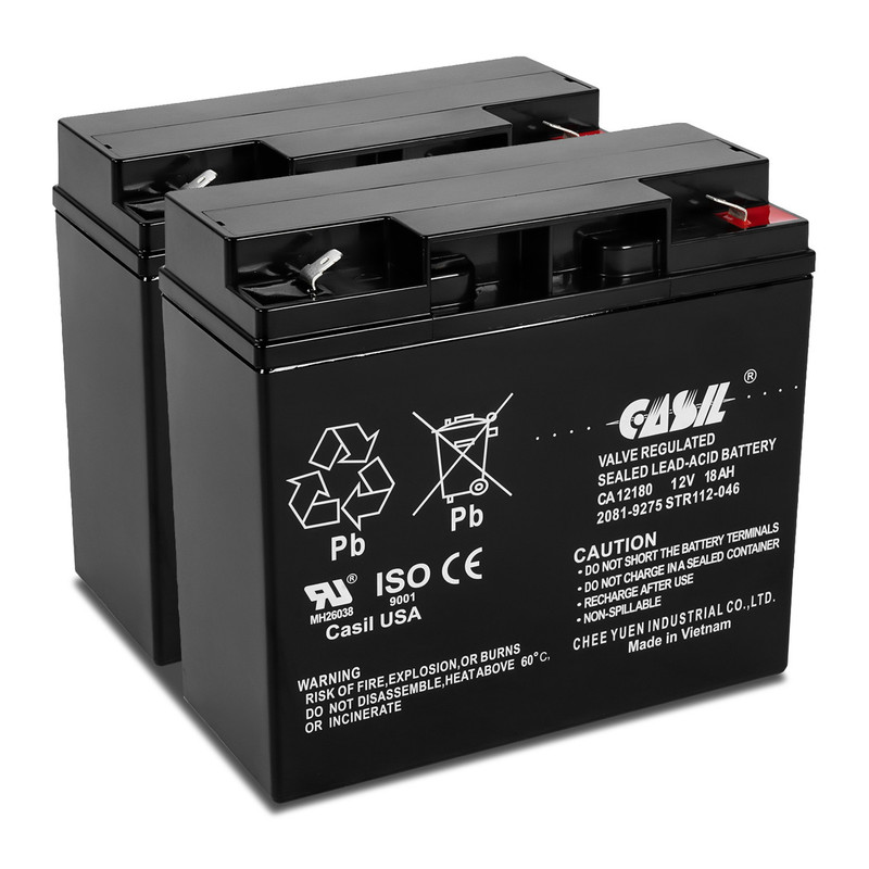 2x Pack Simplex Grinnell 2081-9275 Fire Alarm Control Panel Battery 12V 18Ah F2 for 4007ES, 92680