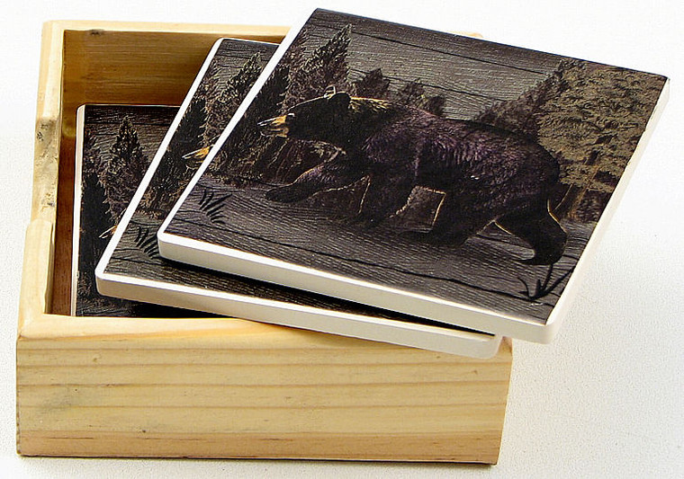Bear Square Coaster Set Q484-0126-60019