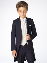 boys navy tail suit