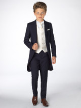 boys navy wedding outfit