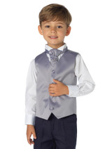 Boys silver waistcoat - Stephen