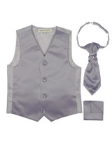 Boys silver waistcoat - Stephen