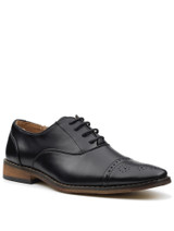 boys matt black communion shoes