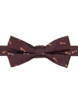 Boys burgundy fox dickie bow
