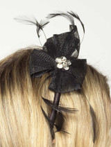 black fascinator