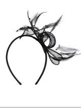 ladies black fascinator