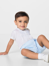 Baby boys white romper