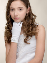 Girls white gloves