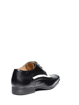 boys black & white shoe