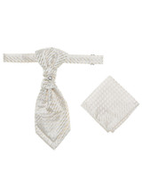 Ivory cravat & pocket handkerchief