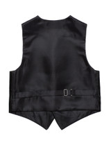 Black satin back with adjustable strap