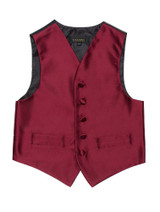 Boys burgundy waistcoat