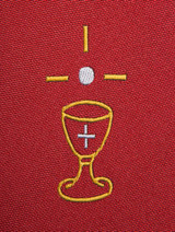 Boys communion tie with chalice motif