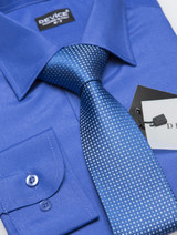 boys royal blue shirt set