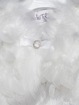 girls white feather cape