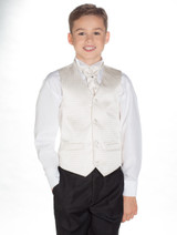 Boys ivory waistcoat suit