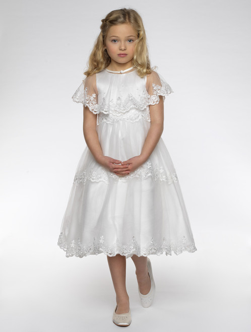 girls ivory lace dress