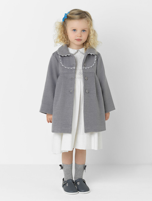 girls grey wool coat