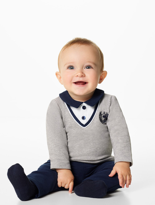 Boys Grey Romper