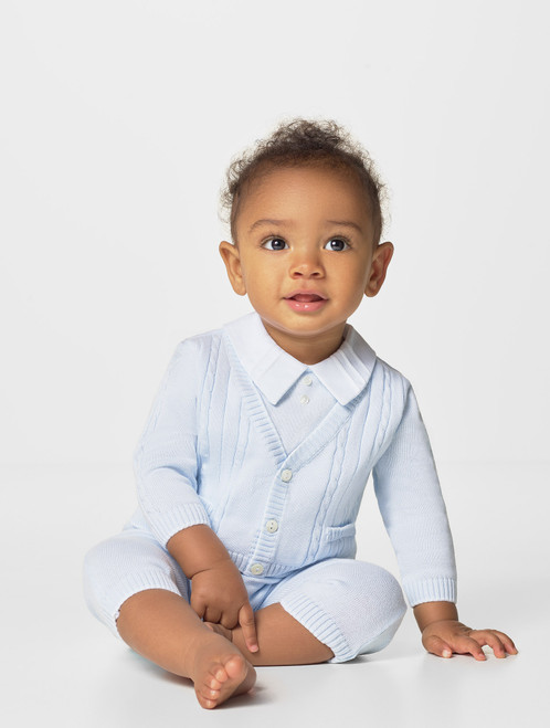 Baby boys blue romper