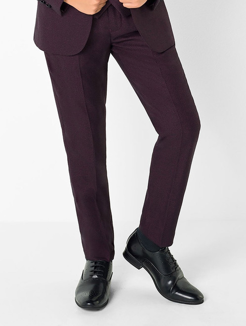 boys burgundy trousers
