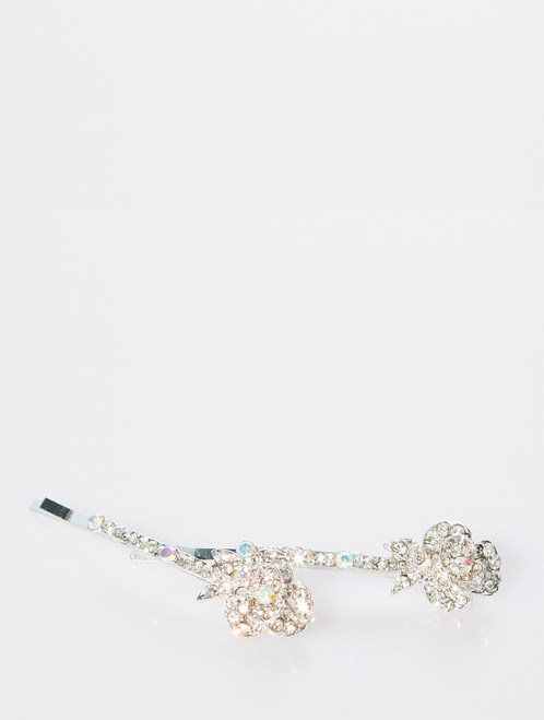 Girls silver hair slide