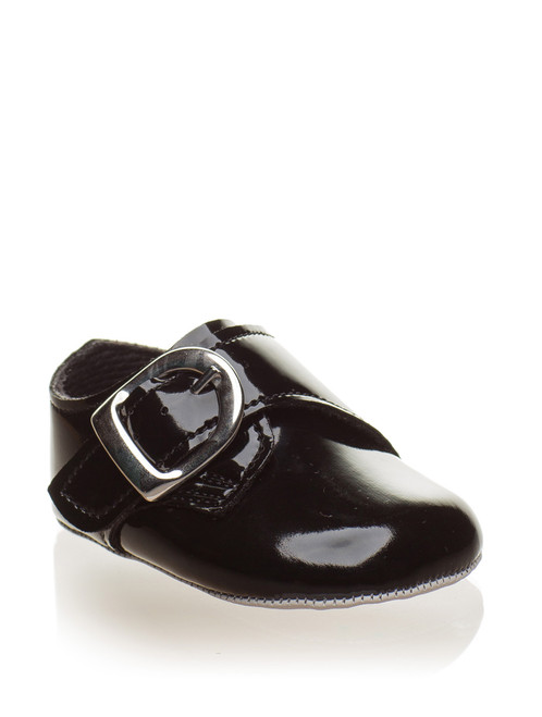 Baby boys black formal shoes