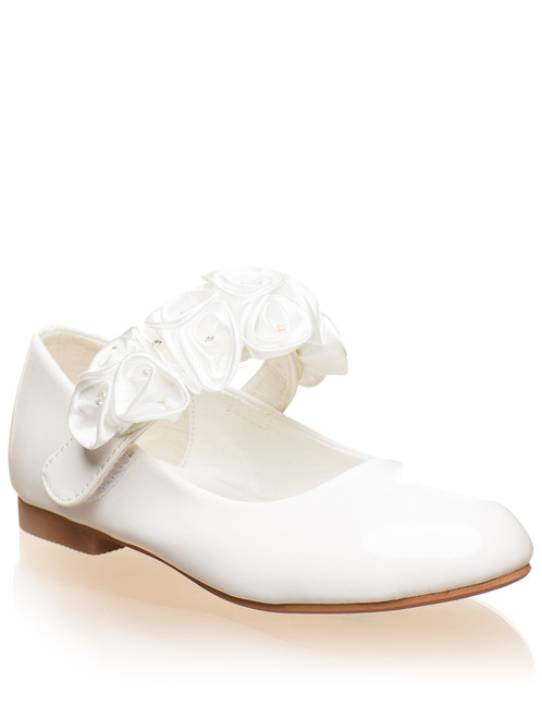 Girls ivory formal shoes