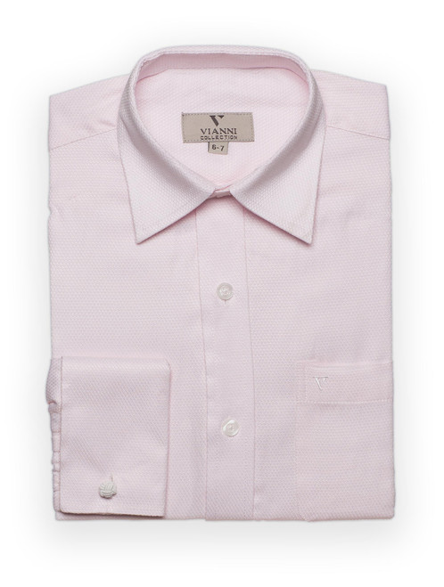 Boys pink cufflink shirt - Vianni