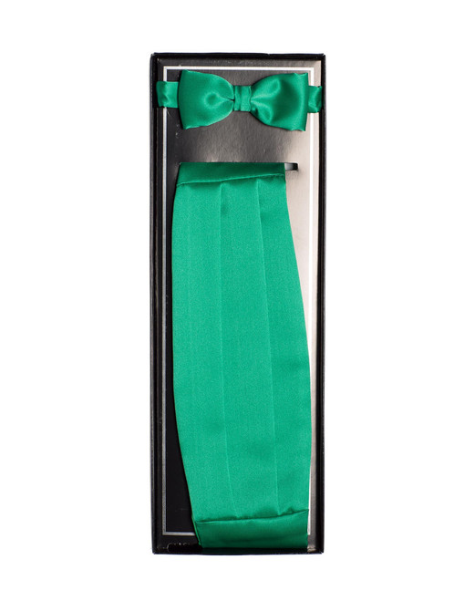 Green cummerbund & dickie bow