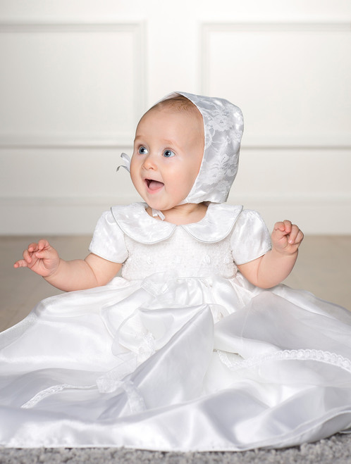 baby girls white gown