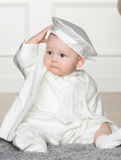 Baby boys ivory christening outfit