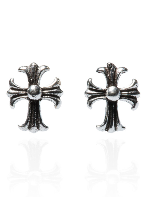 girls cross earrings