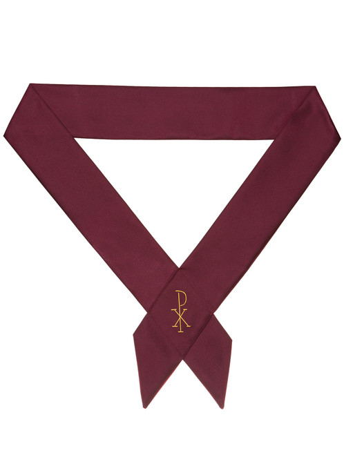 Boys burgundy communion sash