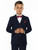boys navy check suits