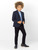 boys navy check formal suit