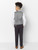 boys grey check waistcoat suit