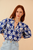 Seine Indigo Printed Blouse